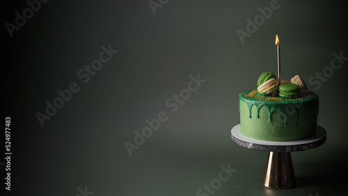 Photographie birthday candles on a black background