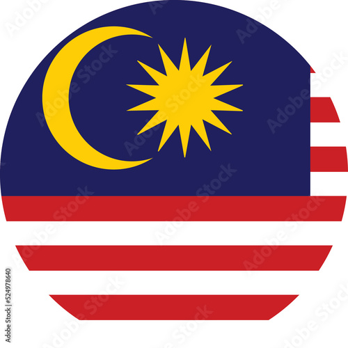 Free Download Circle flag vector of Malaysia - GFXLoad