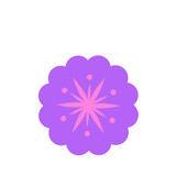 Blooming flower silhouette vector. Simple flowers for a beautiful decoration