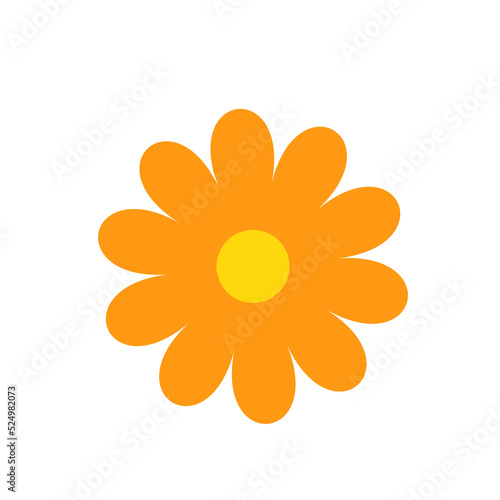 Blooming flower silhouette vector. Simple flowers for a beautiful decoration