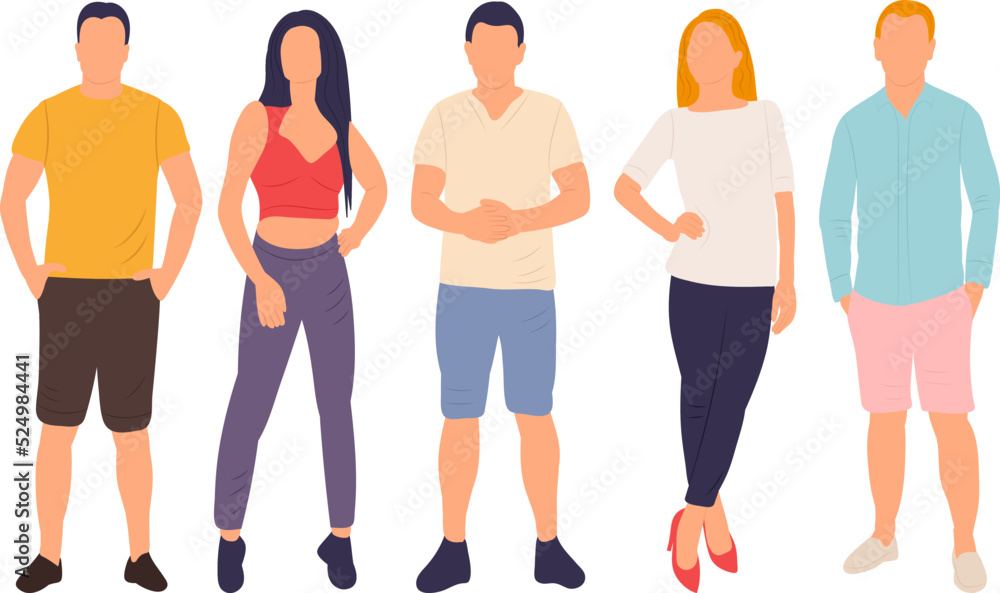 group of people in flat style isolated, vector group of people in flat style isolated, vector