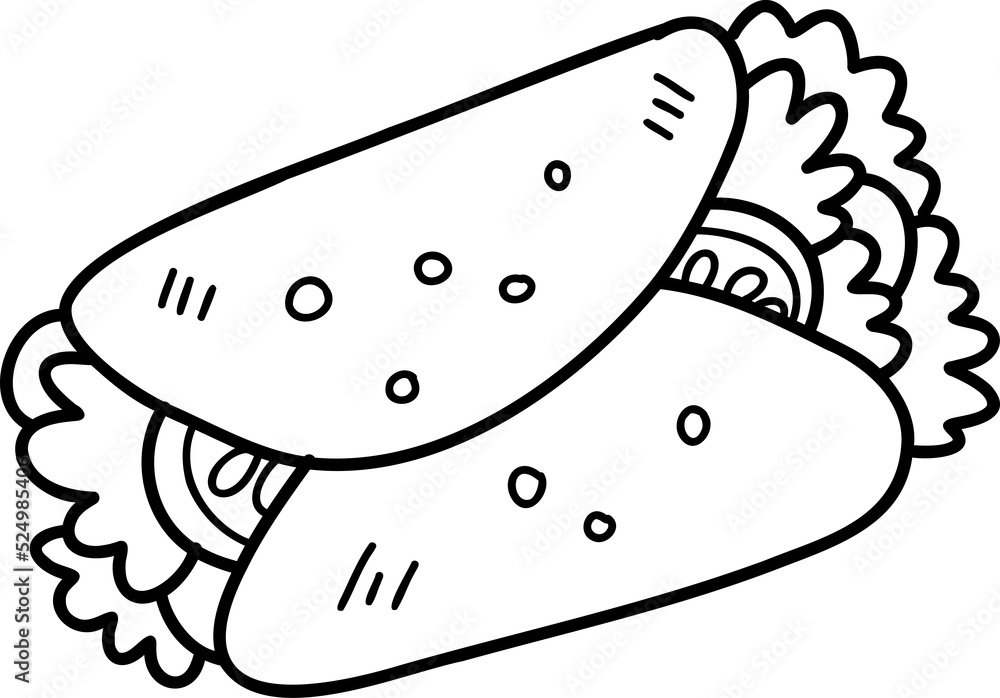 food doodle illustration on transparent background food doodle illustration on transparent background