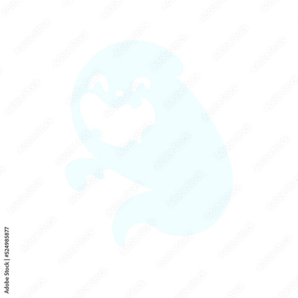 A cartoon white evil ghost that has fun haunting people on Halloween. A cartoon white evil ghost that has fun haunting people on Halloween.