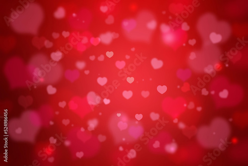 red and pink abstract heart shape background for valentine and Christmas.