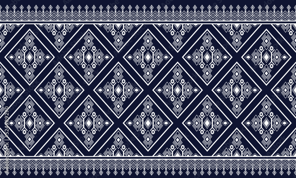 Geometric ethnic flower pattern for background,fabric,wrapping,clothing,wallpaper,Batik,carpet,embroidery style. Geometric ethnic flower pattern for background,fabric,wrapping,clothing,wallpaper,Batik,carpet,embroidery style.