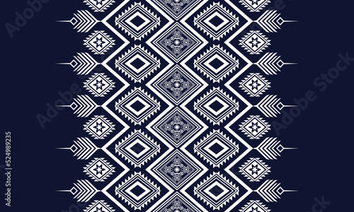 Geometric ethnic flower pattern for background,fabric,wrapping,clothing,wallpaper,Batik,carpet,embroidery style.