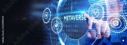 Metaverse virtual world  metaverse digital world intelligent futuristic interface technology.