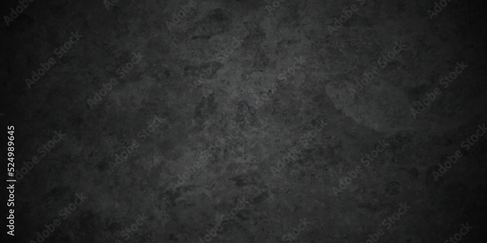 Dark Black stone concrete grunge texture background anthracite panorama. Panorama dark grey black slate background or texture.	
