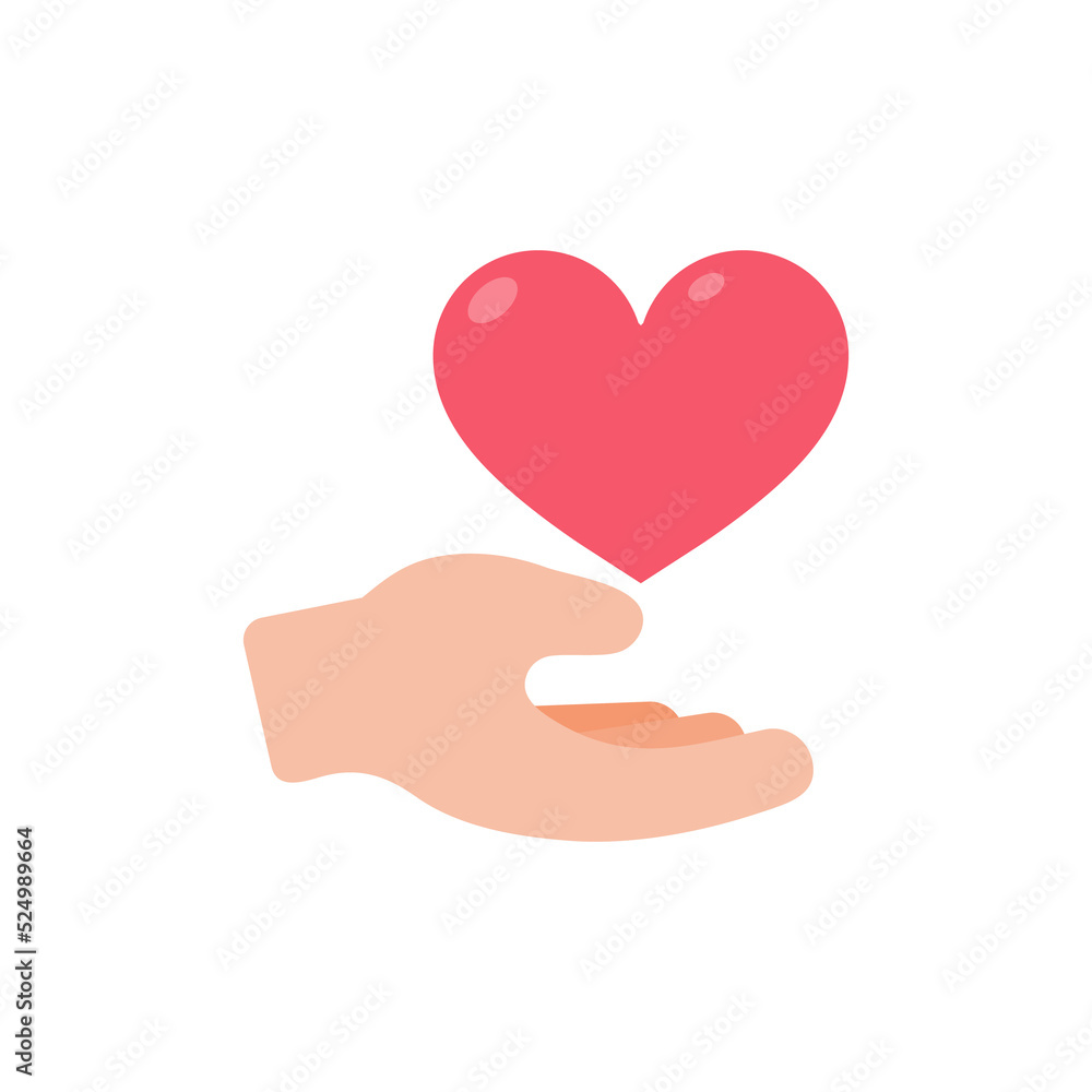 vector hands giving hearts to each other Helping the poor by donating items to charity vector hands giving hearts to each other Helping the poor by donating items to charity