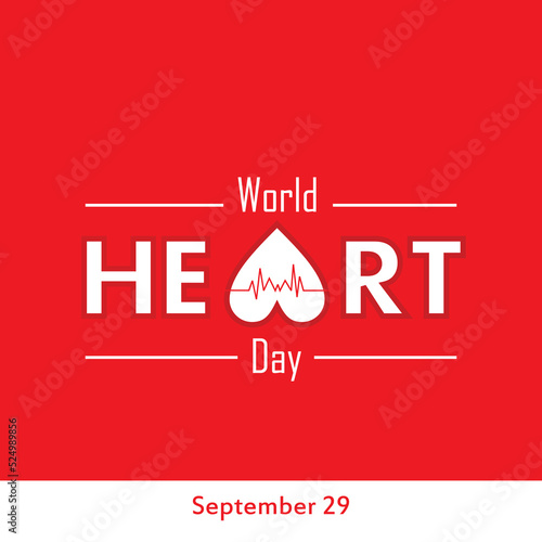 World Heart Day, 29 September, Vector Illustration theme. "World Heart Day" was founded in 2000 to inform people around the globe that heart disease and stroke are the world’s leading causes of death.