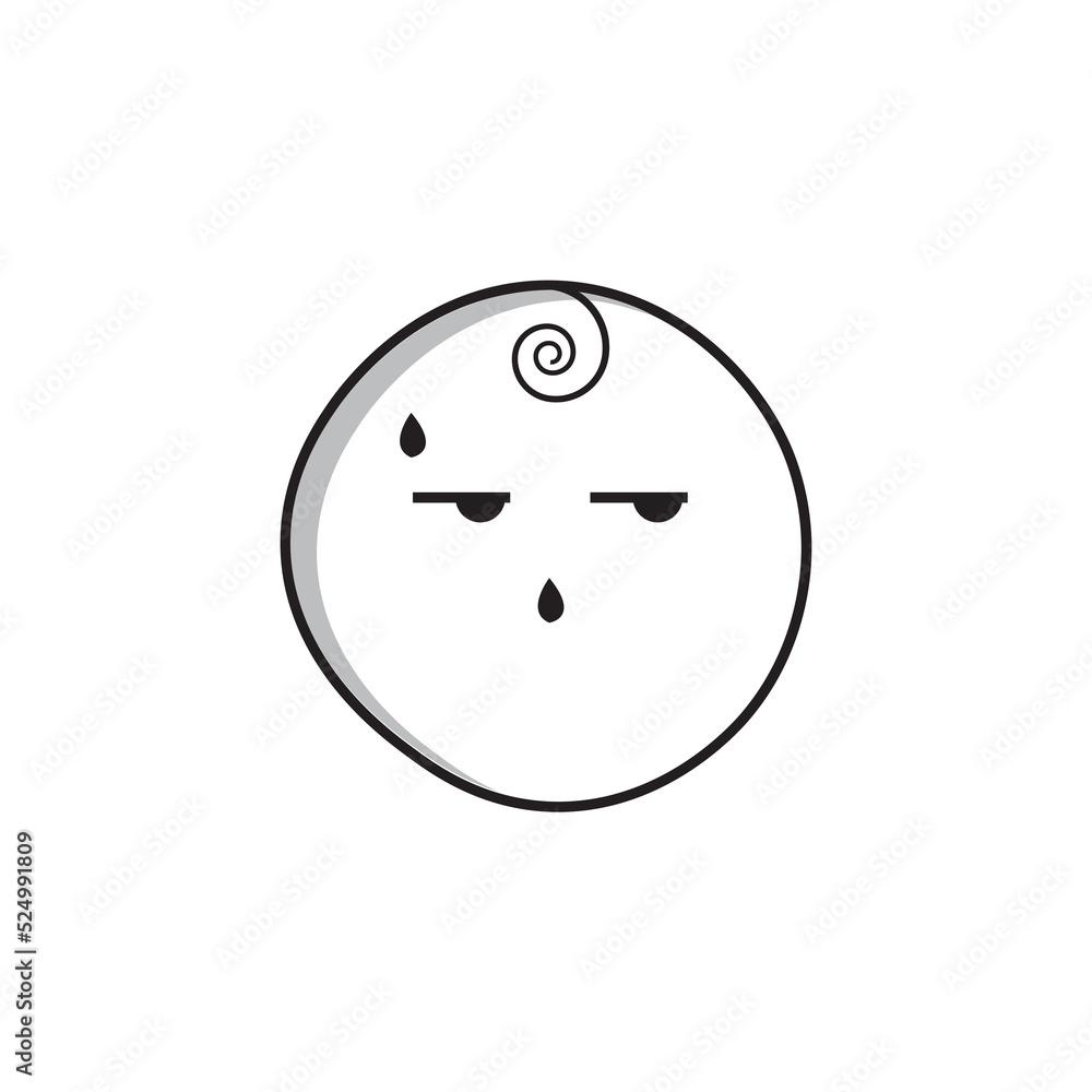 Fototapeta premium doodle flat face.