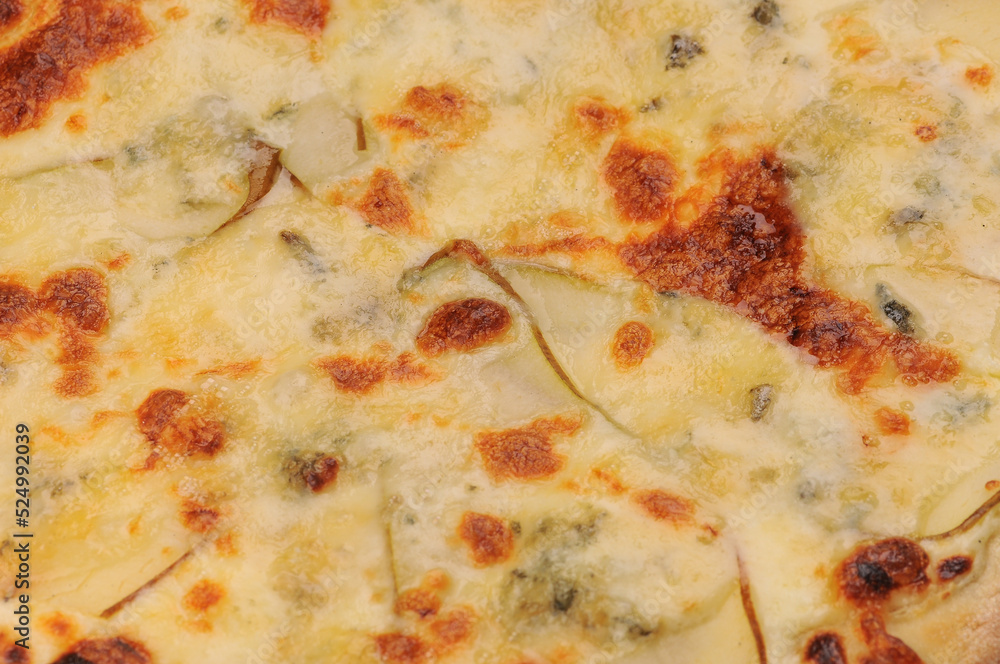 background of pizza with lumps and cheese on a gray background, macro photo
background of pizza with lumps and cheese on a gray background, macro photo