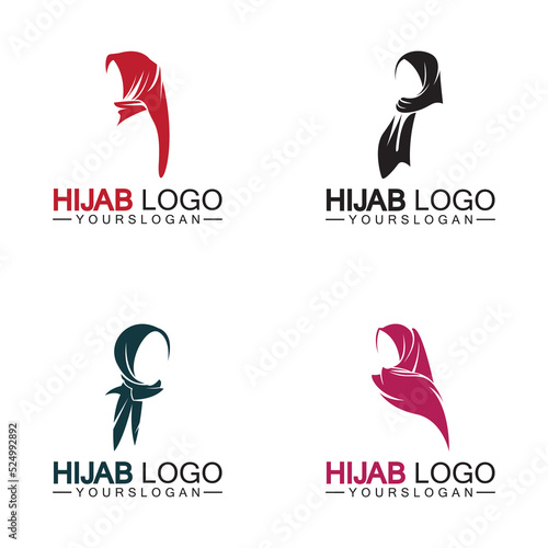 Hijab logo design vector template Free Download Hijab logo design vector template - GFXLoad