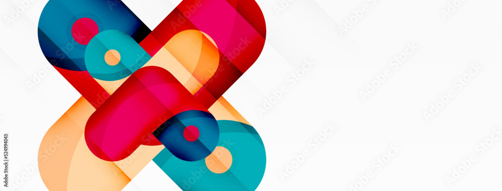 Obraz premium Creative geometric wallpaper. Trendy minimal abstract background. Techno business template for wallpaper, banner, background or landing