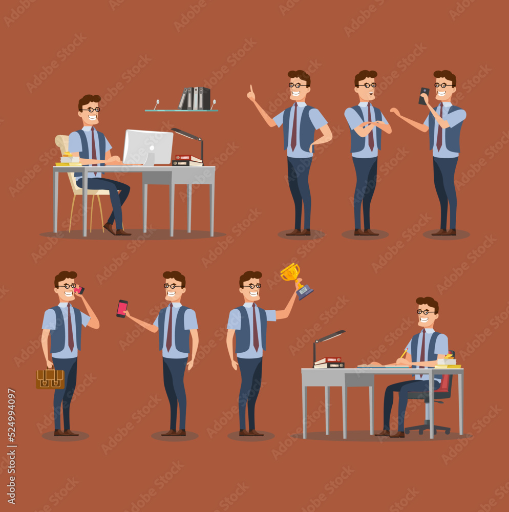Business person Set. office workers Business person Set. office workers
