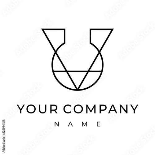 Alchemy symbols logo inspiration vector Illustration custom logo design vector