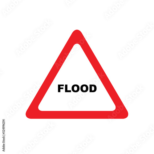 flood sign on white background	