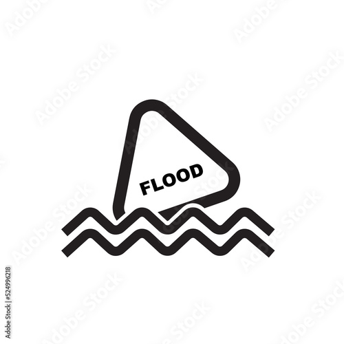 flood sign on white background	