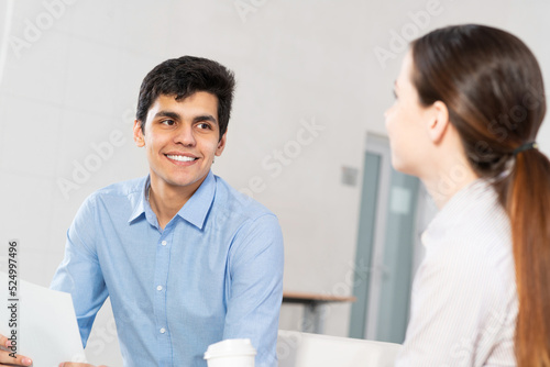 Wallpaper Mural portrait of a young man at a business meeting Torontodigital.ca