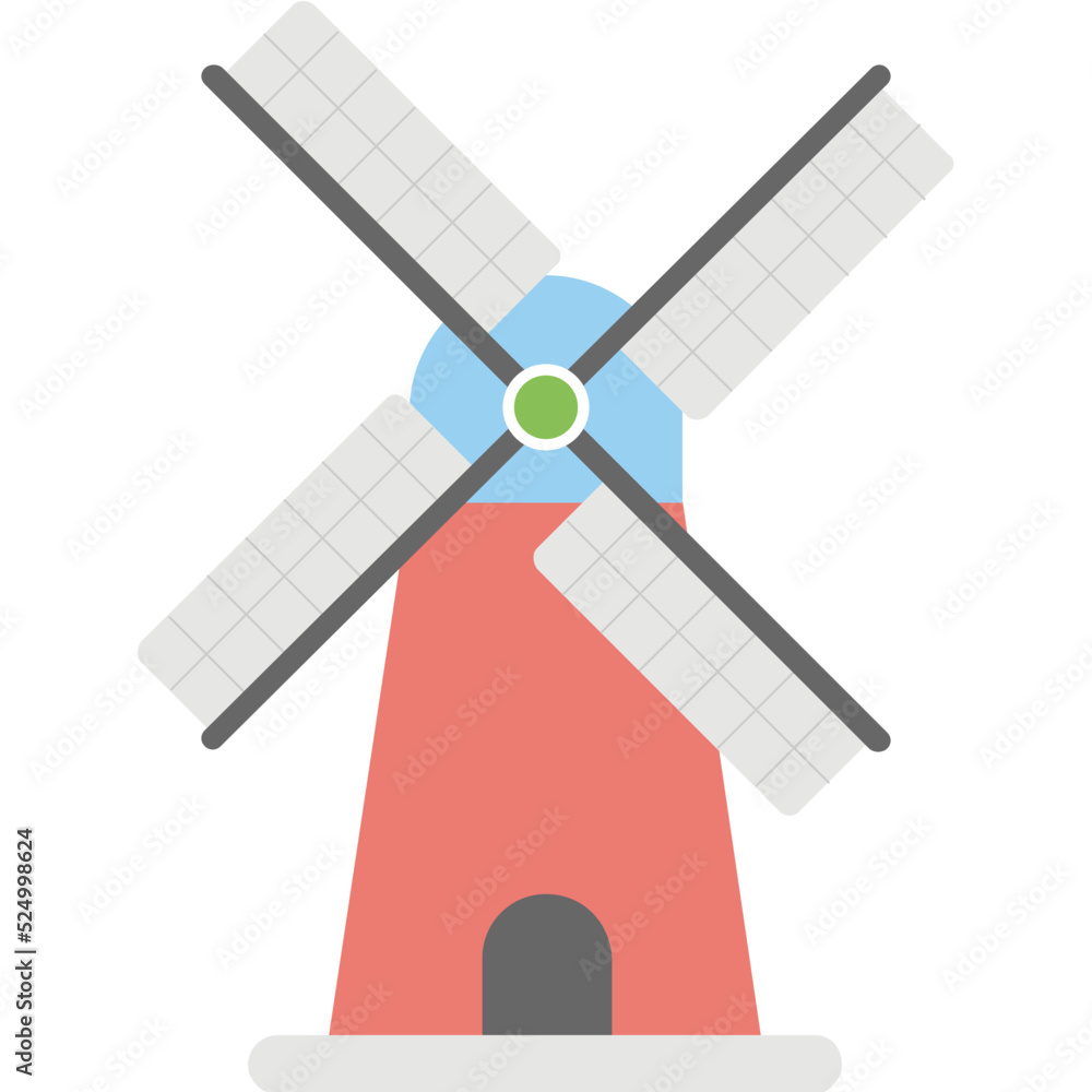 Traditional Dutch Windmill 
