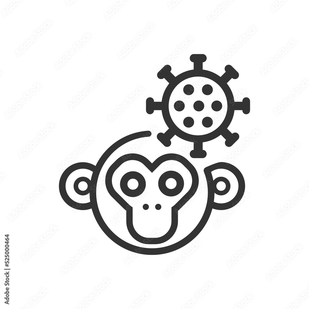 Cartoon Monkey pox vector icon Cartoon Monkey pox vector icon