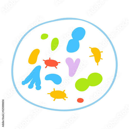 Microflora. Vector illustration on white background