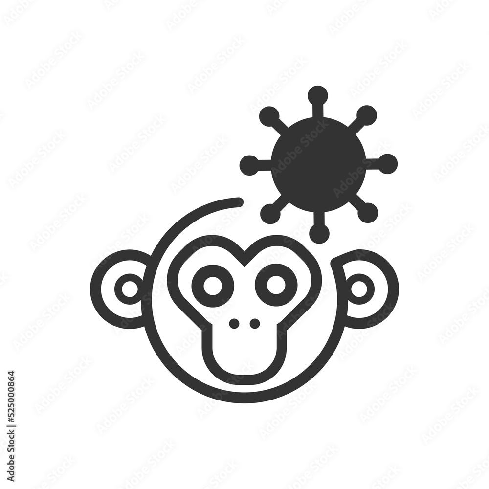 Cartoon Monkey pox vector icon Cartoon Monkey pox vector icon