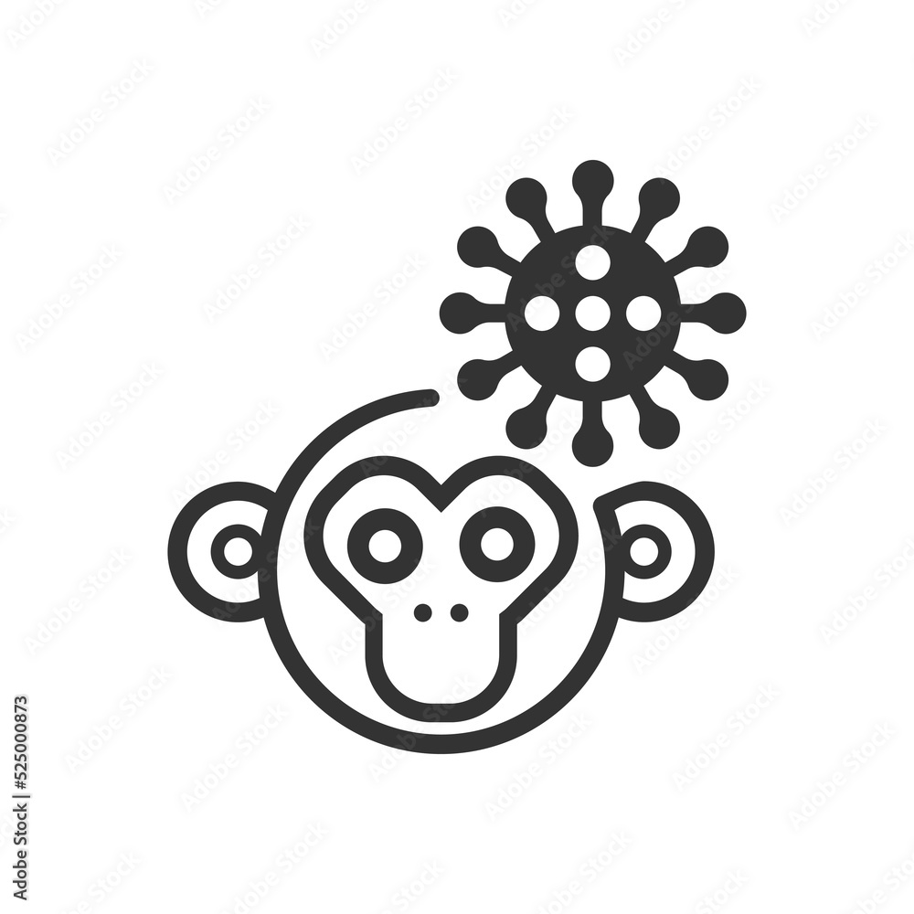 Cartoon Monkey pox vector icon Cartoon Monkey pox vector icon