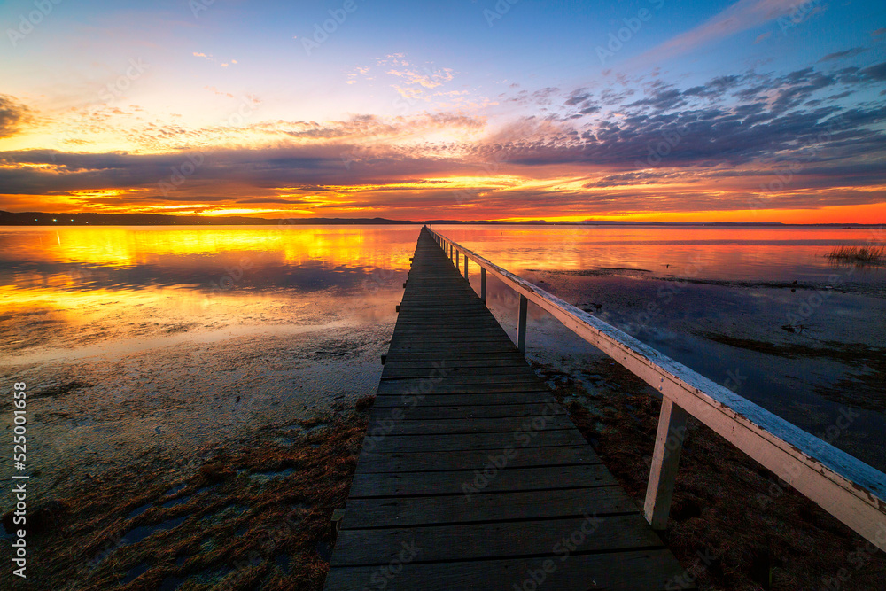 Fototapeta premium Long Jetty sunset