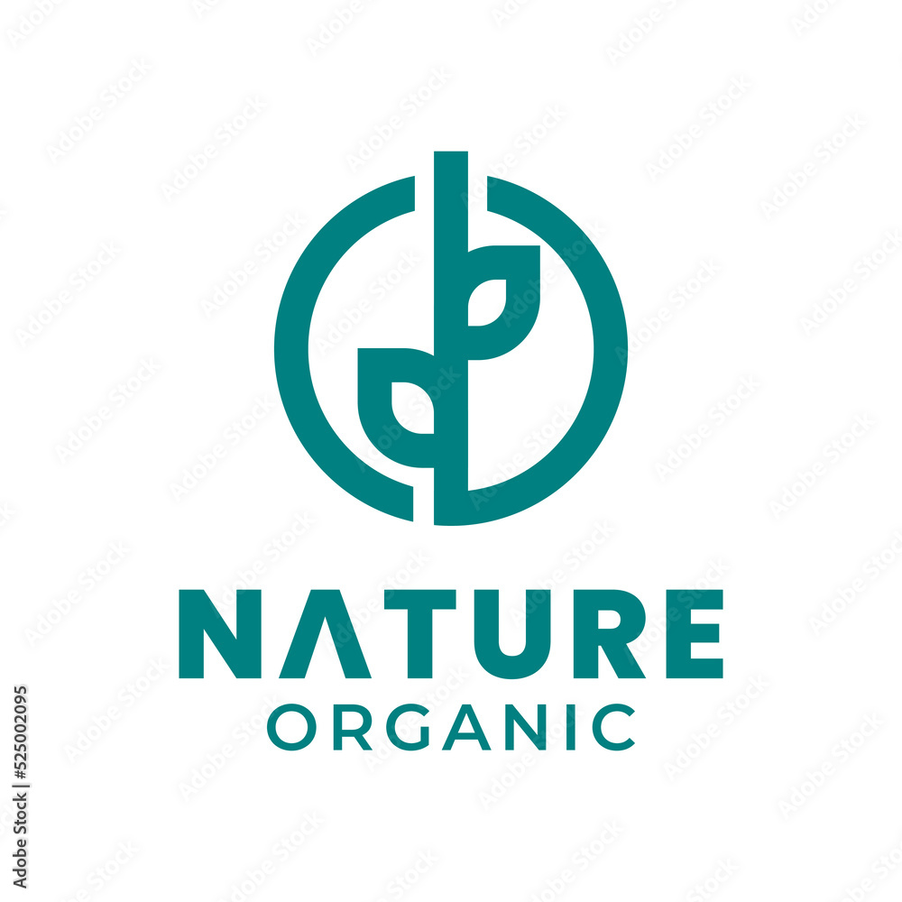 natural logo geometric shapes shape of twigs and leaves on isolated background natural logo geometric shapes shape of twigs and leaves on isolated background