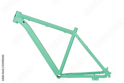 Modern frame, base for a sports bike, steel on an isolated white background