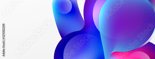 Fluid abstract background. Liquid color gradients composition. Round shapes and circle flowing design for wallpaper, banner, background or landing