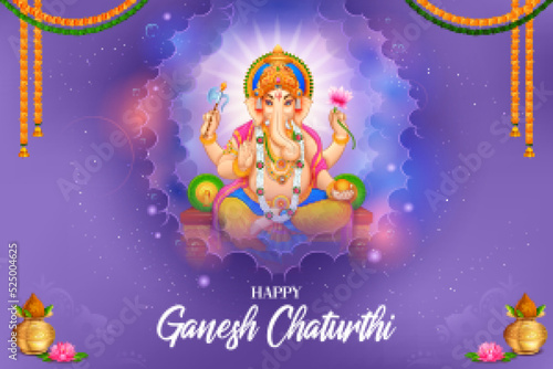 Lord Ganpati background for Ganesh Chaturthi festival of India