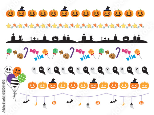 ハロウィン　飾り罫