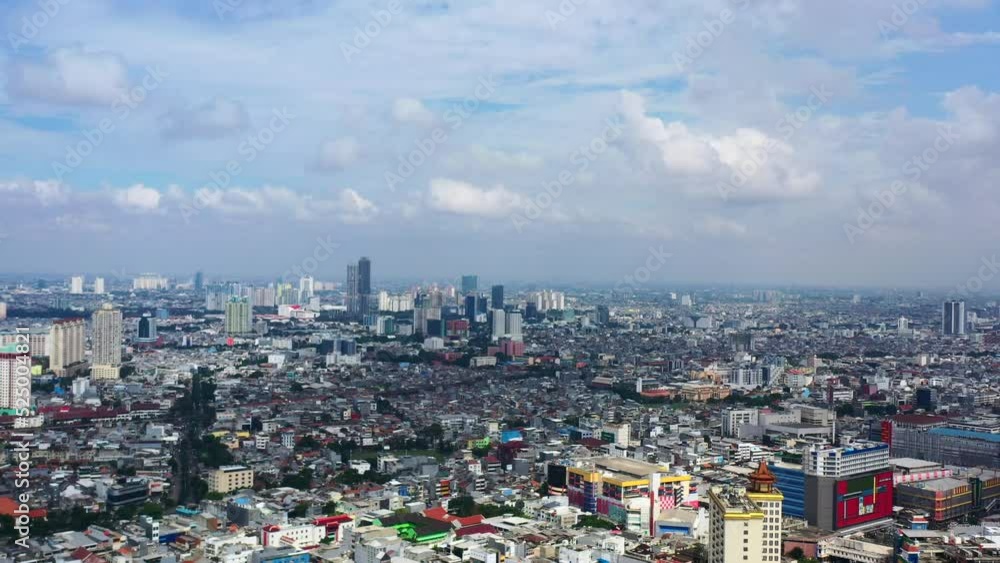 beautiful dense skyline of buildings in north Jakarta Indonesia on sunny day beautiful dense skyline of buildings in north Jakarta Indonesia on sunny day