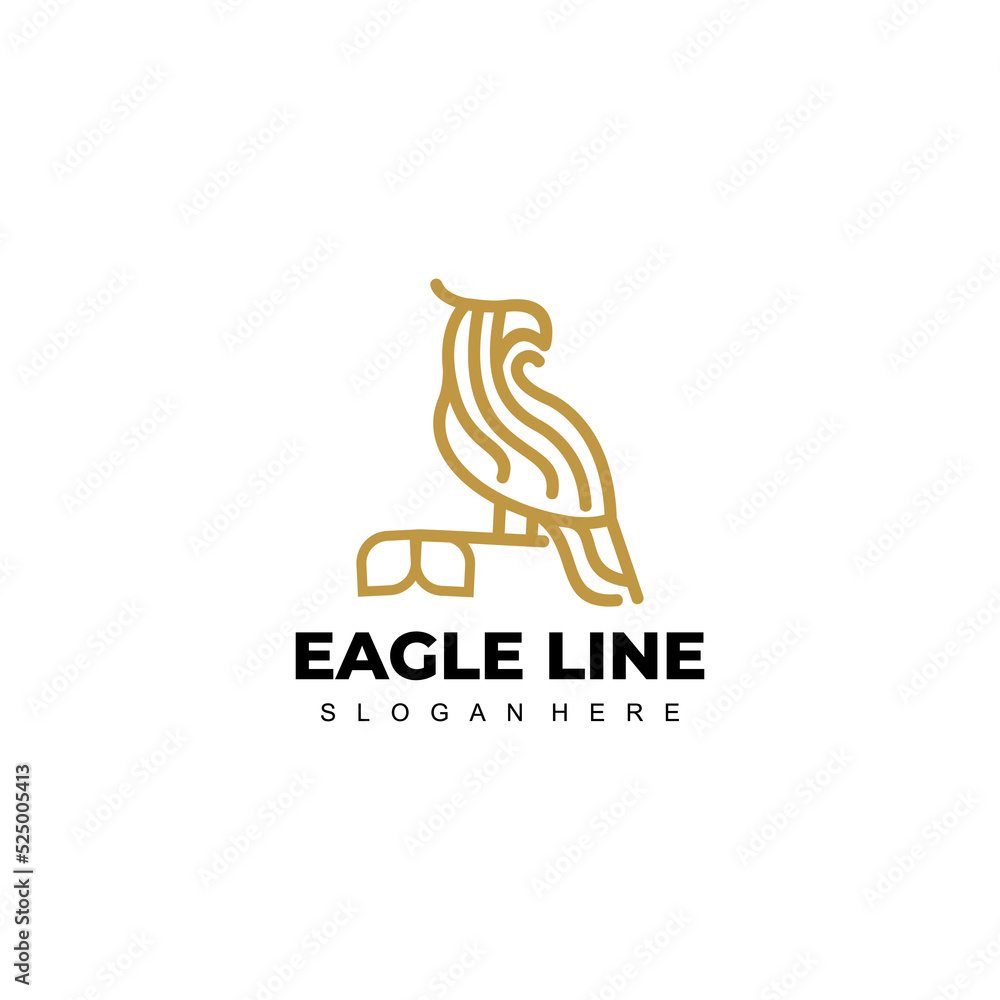 Fototapeta premium eagle line logo