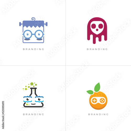4in1 Bundle - NFT Game Mascot Vector Logo Set	
