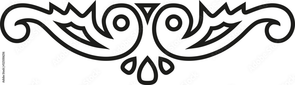 Book ornament, scroll, vignette, monogram in the form of two stylized birds. Book ornament, scroll, vignette, monogram in the form of two stylized birds.
