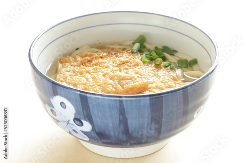 Japanese food, Kitsune deep fried tofu Udon noodles 