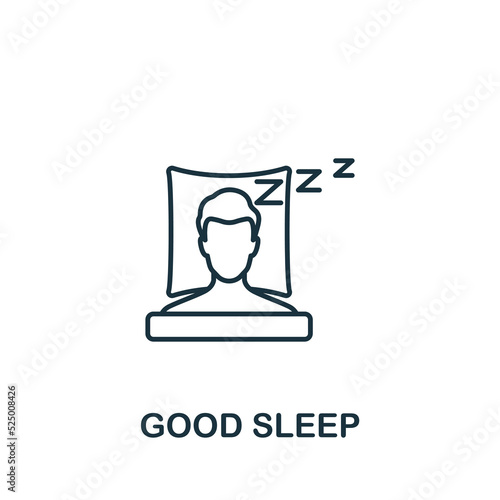 Good Sleep icon. Line simple icon for templates, web design and infographics