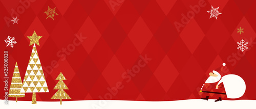 クリスマスのバナー、ポスターのベクターイラスト背景