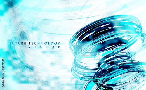 Futuristic abstract shape illustration