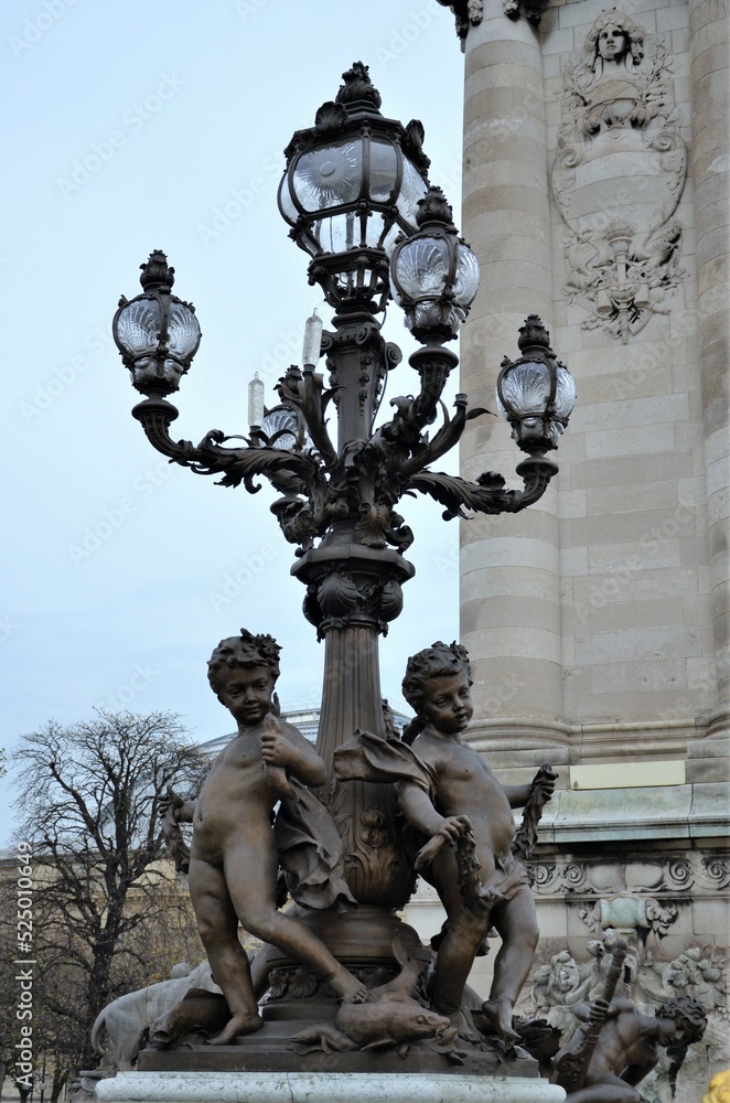 The famous Alexandre III Bridge at sunset in Paris, France The famous Alexandre III Bridge at sunset in Paris, France