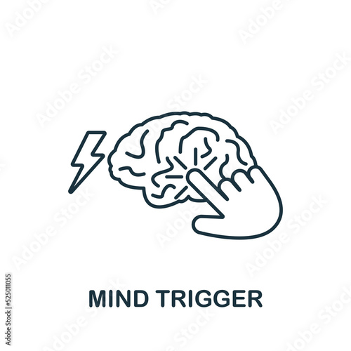 Mind Trigger icon. Line simple Personality icon for templates, web design and infographics