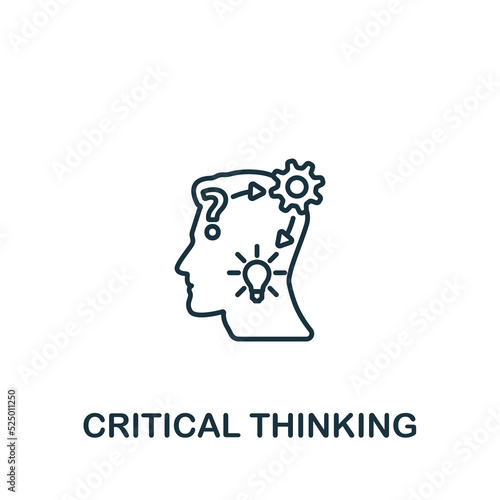 Critical Thinking icon. Line simple Personality icon for templates, web design and infographics