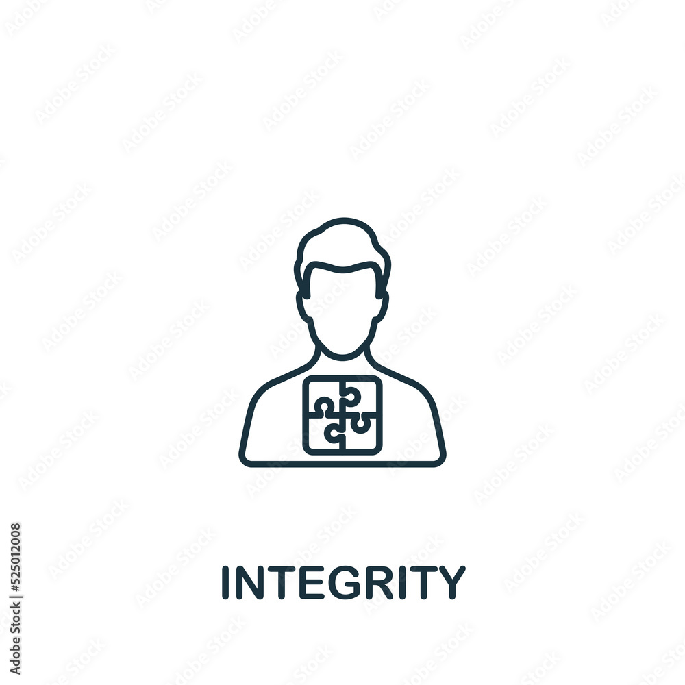 Integrity icon. Line simple Personality icon for templates, web design and infographics Integrity icon. Line simple Personality icon for templates, web design and infographics