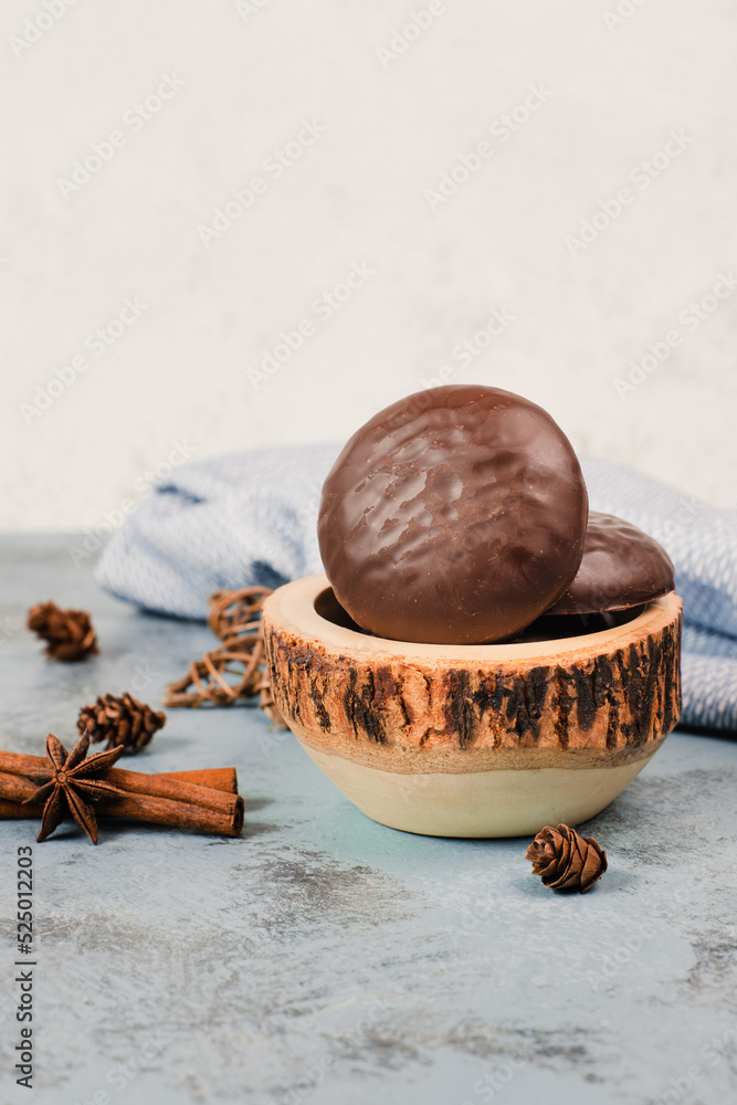 Fototapeta premium Nurnberg elisen gingerbread, traditional german chocolate coated christmas sweets