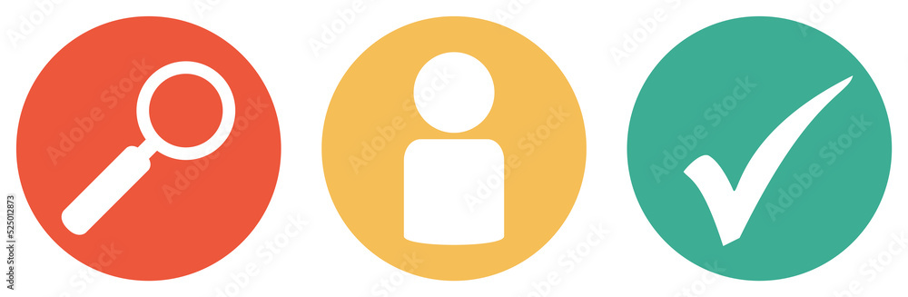 Person, Kontakt oder Profil suchen - Bunter Button Banner Person, Kontakt oder Profil suchen - Bunter Button Banner