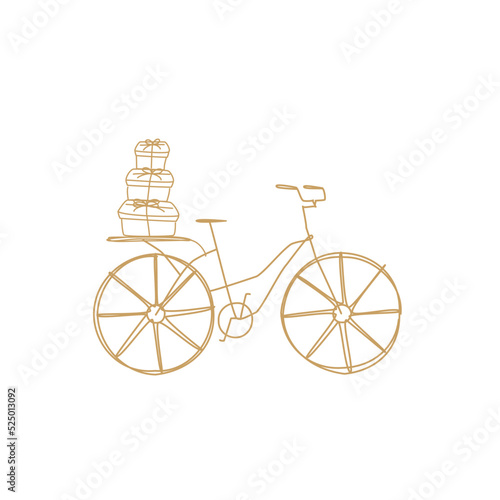  icon　Line Art　Simple Line　Bicycle