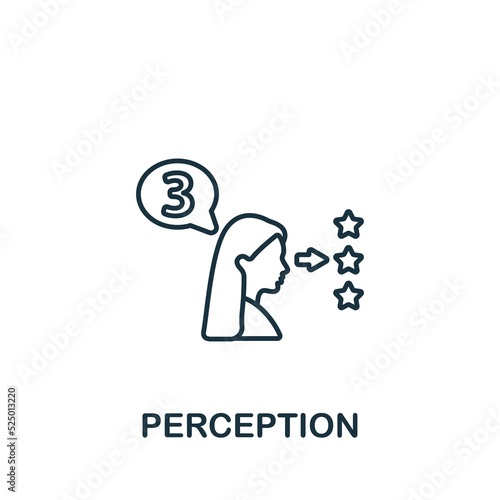 Perception icon. Line simple Personality icon for templates, web design and infographics